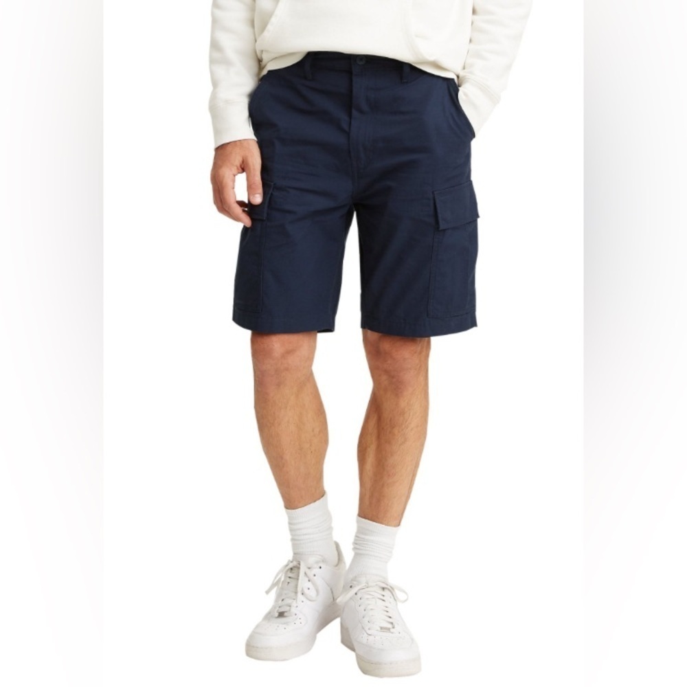 Levi's Men's Carrier Mid Rise Regular Fit Cargo Shorts - Navy, Sz 40